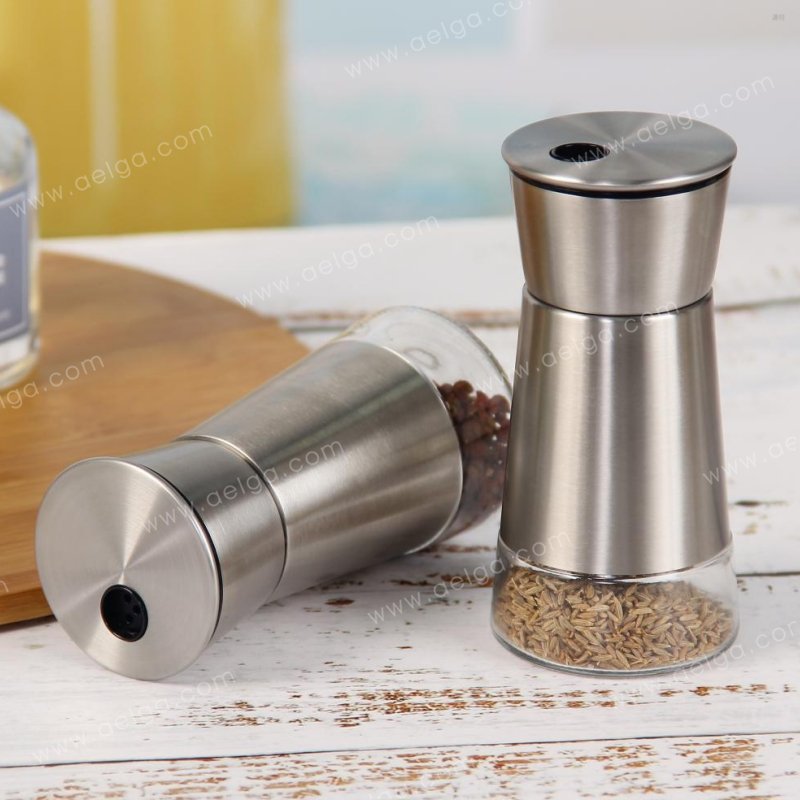 Red Salt and Pepper Shakers by Aelga, Salt Shaker with Adjustable