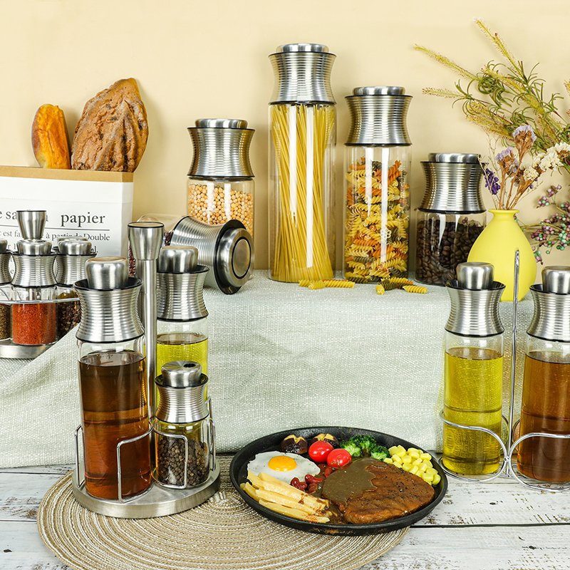 Stainless Steel Salt and Pepper Grinder with Borosilicate Glass